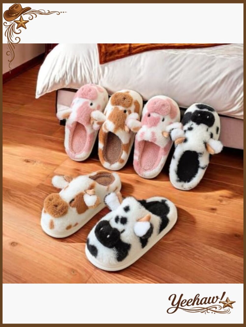 Faux Fur Fuzzy Animal Slippers, Warm Plush Comfy Indoor Outdoor Footwear - Picture 7 of 7